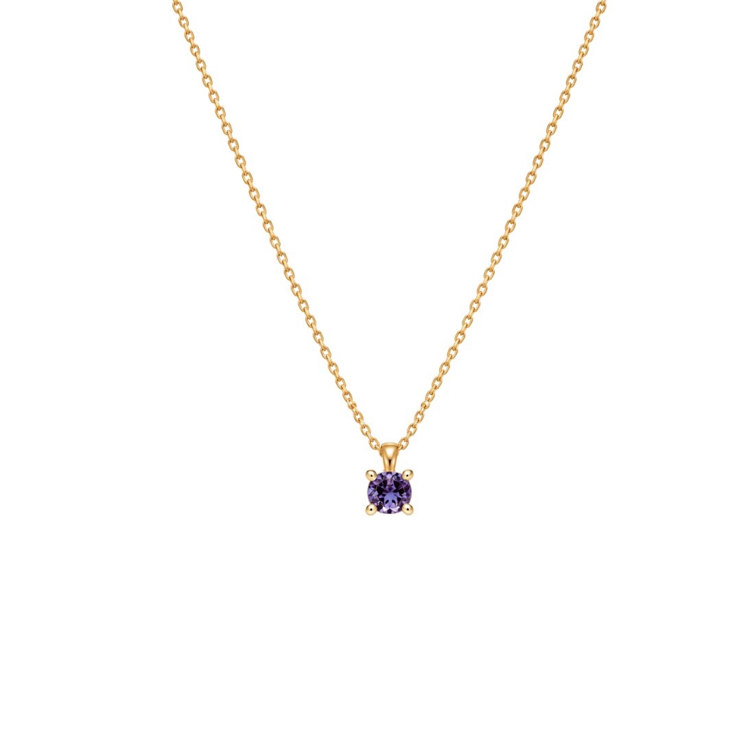 EFStudios 9k Yellow Gold / June - Alexandrite Birthstone Pendant - January Garnet
