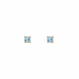 EFStudios 9k yellow gold / March - Aquamarine / Single Earring Birthstone Earrings