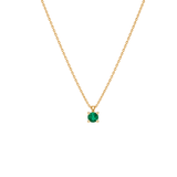 EFStudios 9k Yellow Gold / May - Emerald Birthstone Pendant - January Garnet
