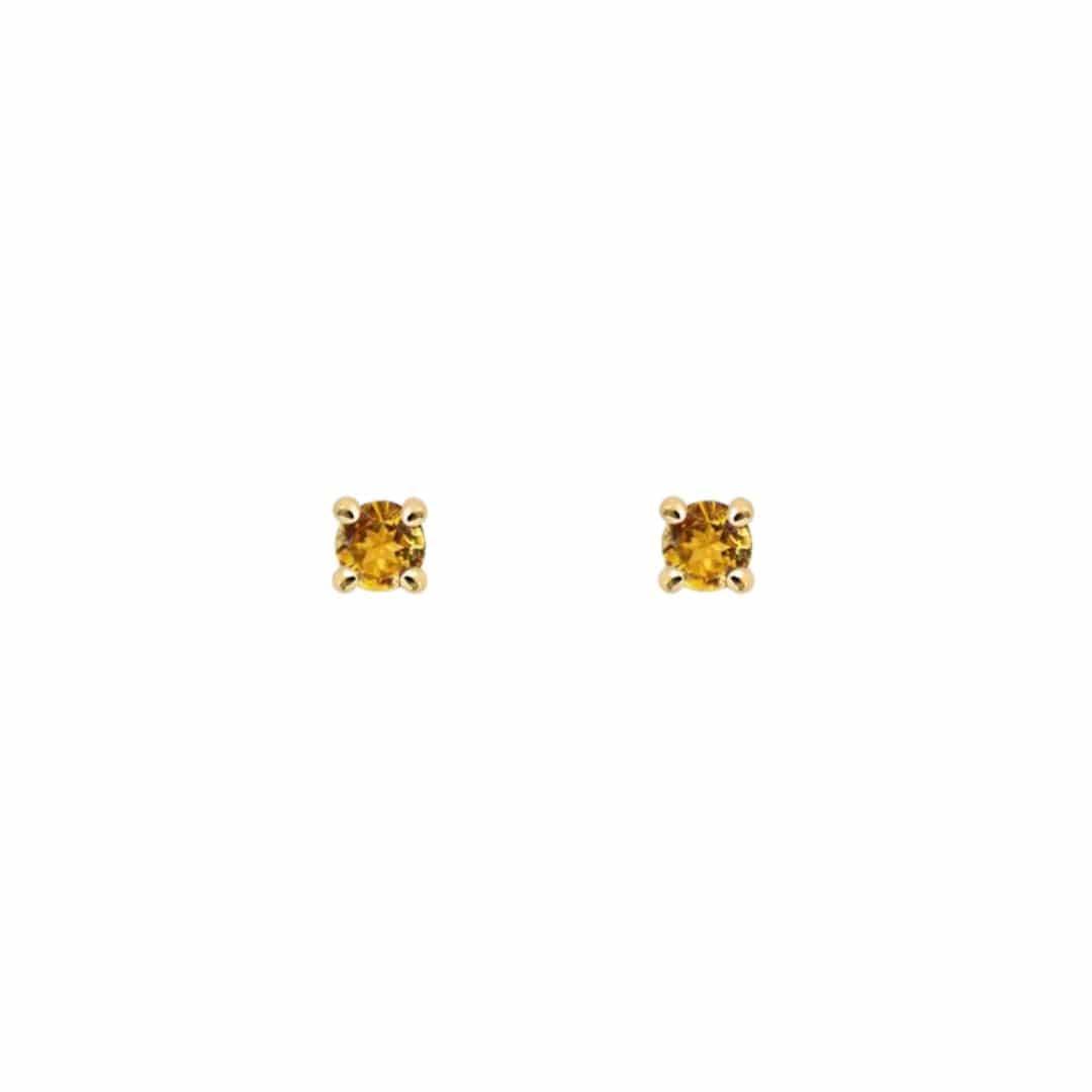 EFStudios 9k yellow gold / November - Citrine / Single Earring Birthstone Earrings