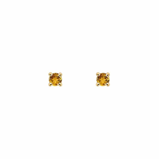 EFStudios 9k yellow gold / November - Citrine / Single Earring Birthstone Earrings