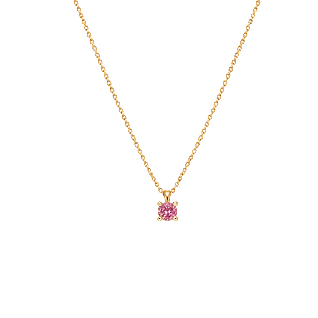 EFStudios 9k Yellow Gold / October - Tourmaline Birthstone Pendant - January Garnet