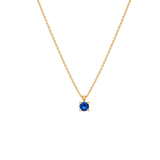 EFStudios 9k Yellow Gold / September - Sapphire Birthstone Pendant - January Garnet