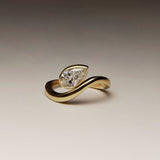 EFStudios Chloe Floating Diamond Ring - Pear Bezel