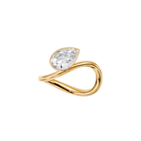 EFStudios Chloe Floating Diamond Ring - Pear Bezel