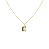 EFStudios Emerald Cut Diamond Bezel Pendant