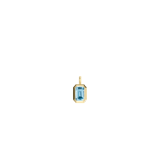 EFStudios Emerald Cut Topaz Bezel Pendant