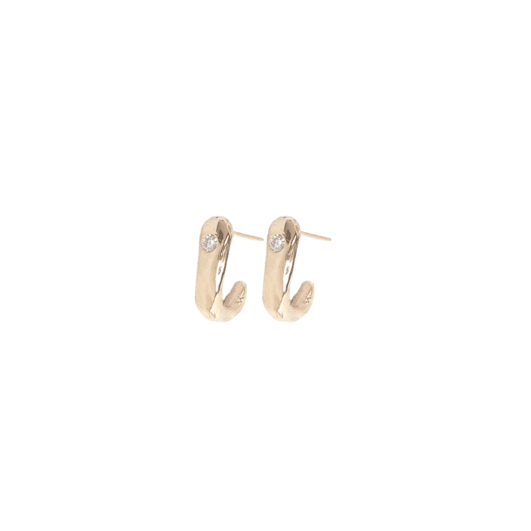 EFStudios Gold Diamond Hoops