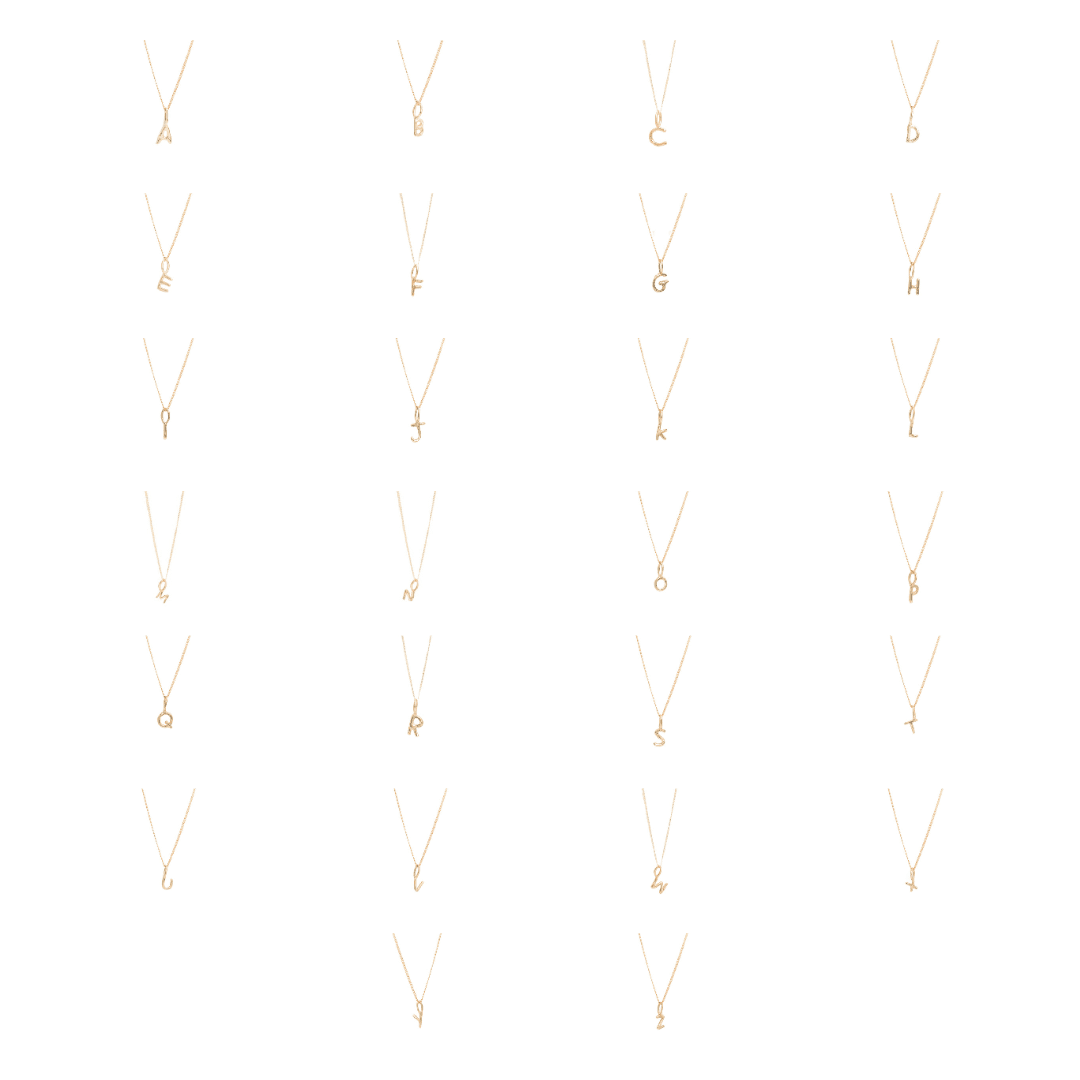 EFStudios Letter Pendants - Gold