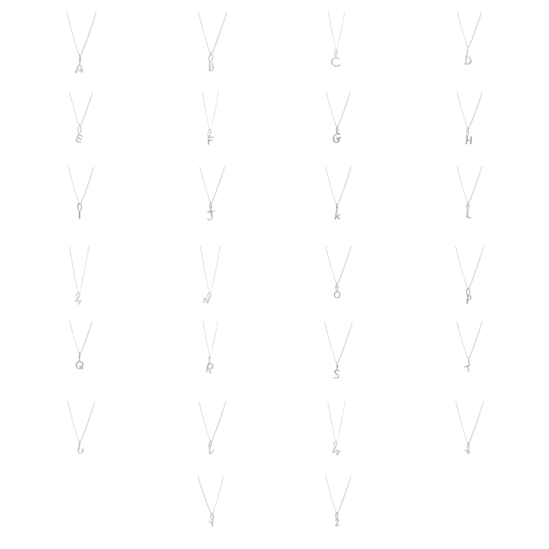 EFStudios Letter Pendants - Silver