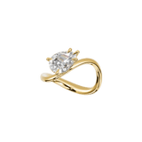 EFStudios Natasha Floating Diamond Ring - Pear Solitaire