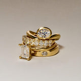 EFStudios Oval Bezel Floating Engagement Ring