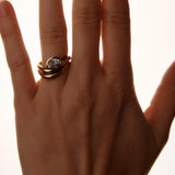 EFStudios Oval Bezel Floating Engagement Ring