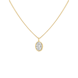 EFStudios Oval Diamond Bezel Pendant