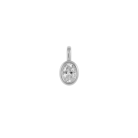 EFStudios Oval Diamond Bezel Pendant