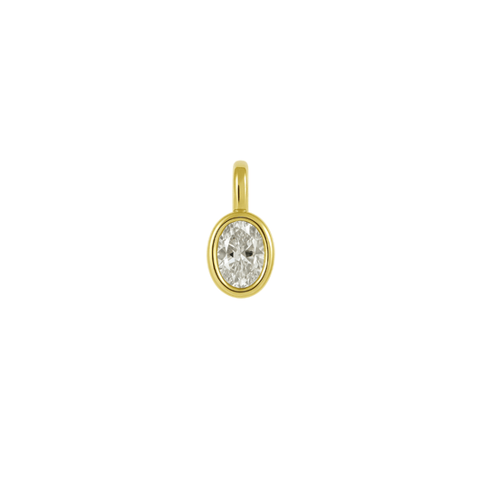 EFStudios Oval Diamond Bezel Pendant