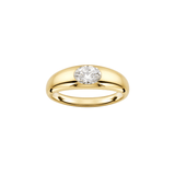 EFStudios Oval Diamond Domed Pinkie Ring