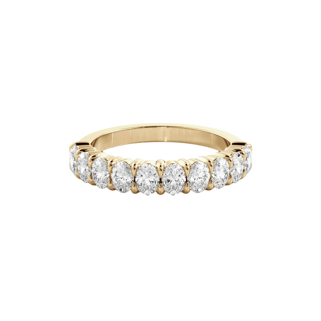 EFStudios Oval Diamond Half Eternity Band