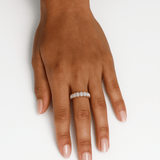 EFStudios Oval Diamond Half Eternity Band