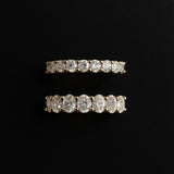 EFStudios Oval Diamond Half Eternity Band