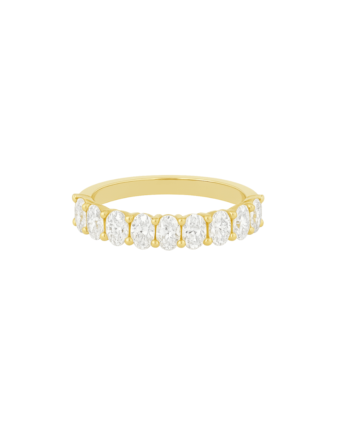 EFStudios Oval Diamond Half Eternity Band