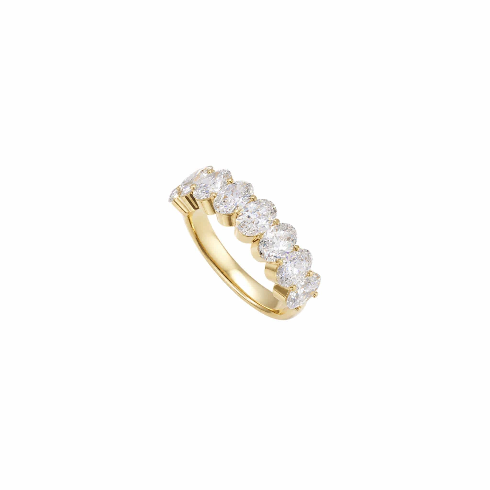 EFStudios Oval Diamond Half Eternity Band
