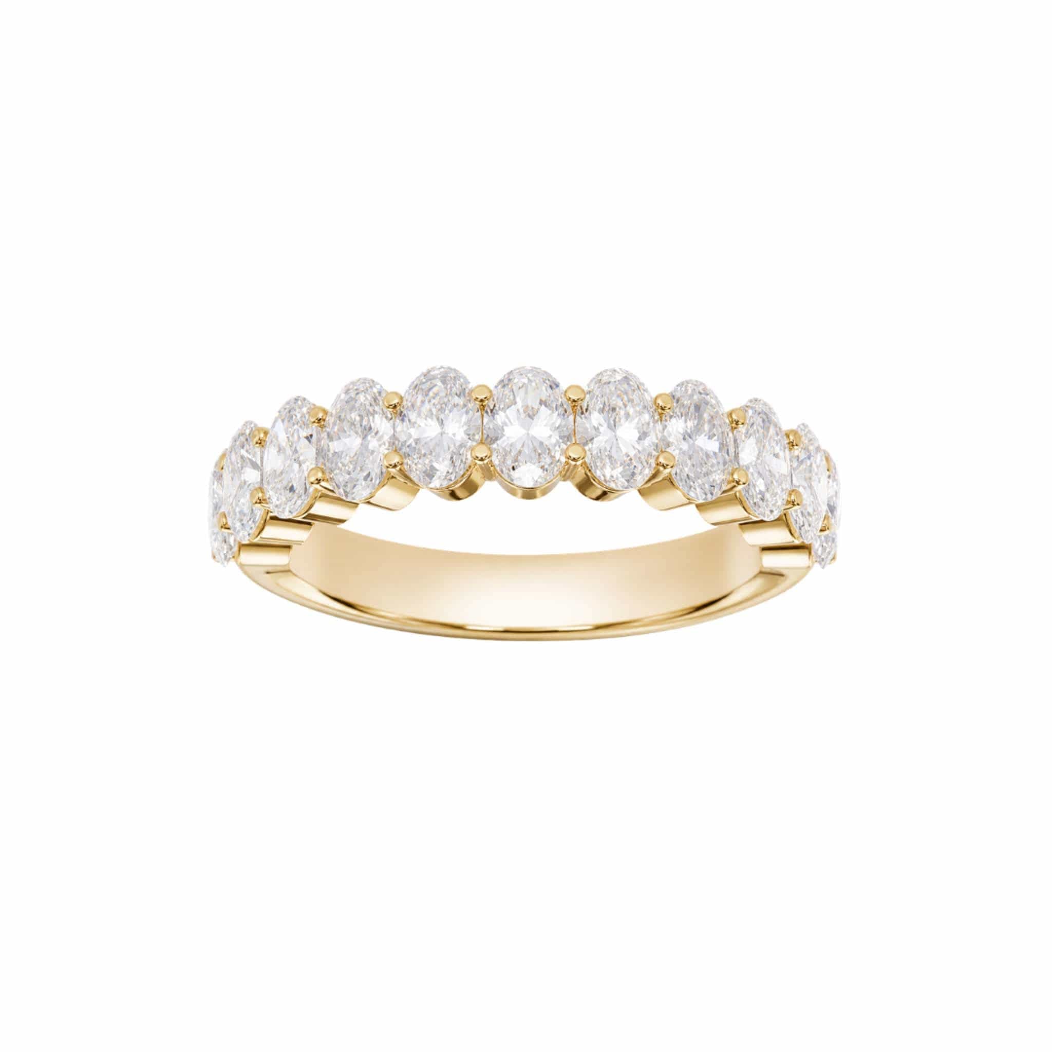 EFStudios Oval Diamond Half Eternity Band