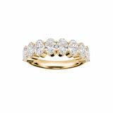 EFStudios Oval Diamond Half Eternity Band
