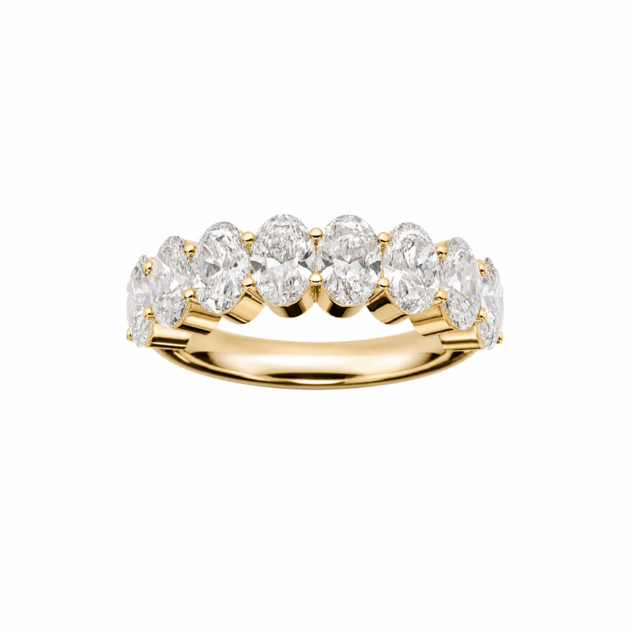 EFStudios Oval Diamond Half Eternity Band