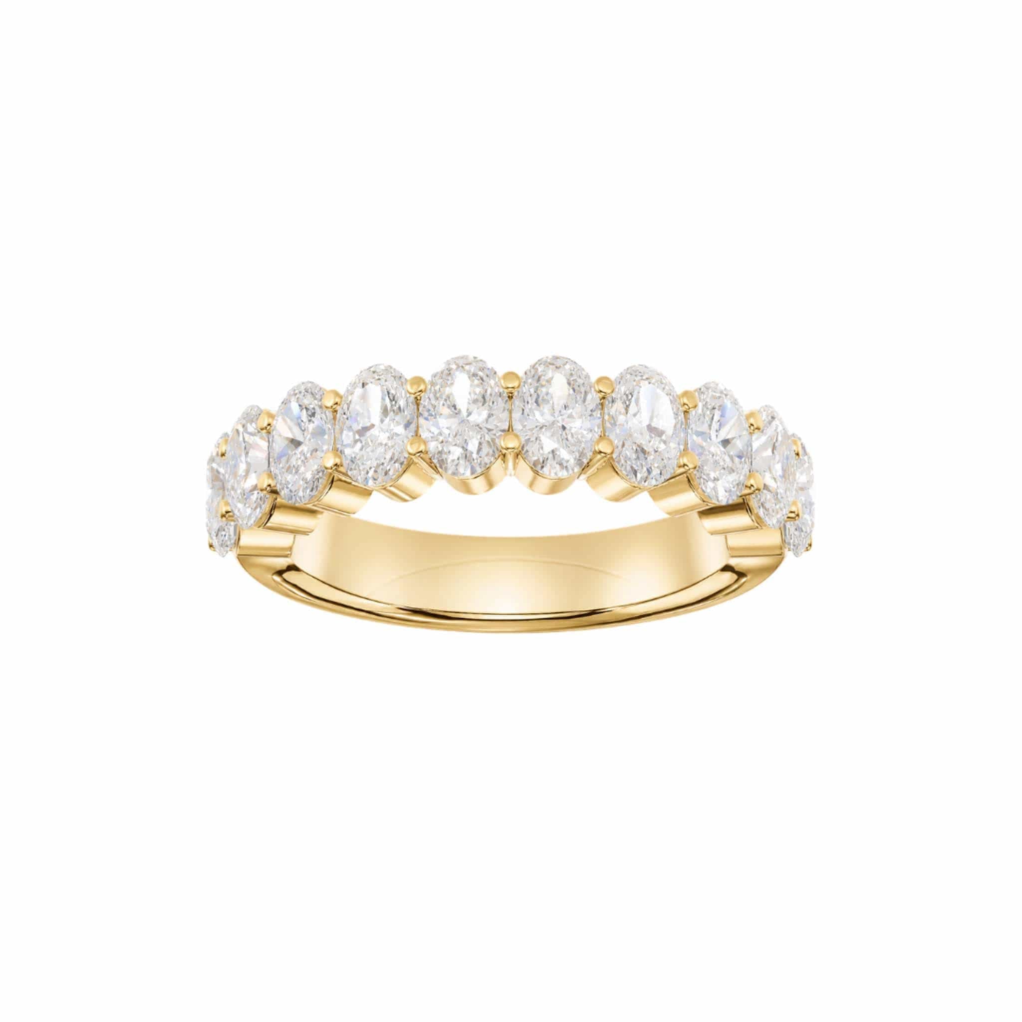 EFStudios Oval Diamond Half Eternity Band