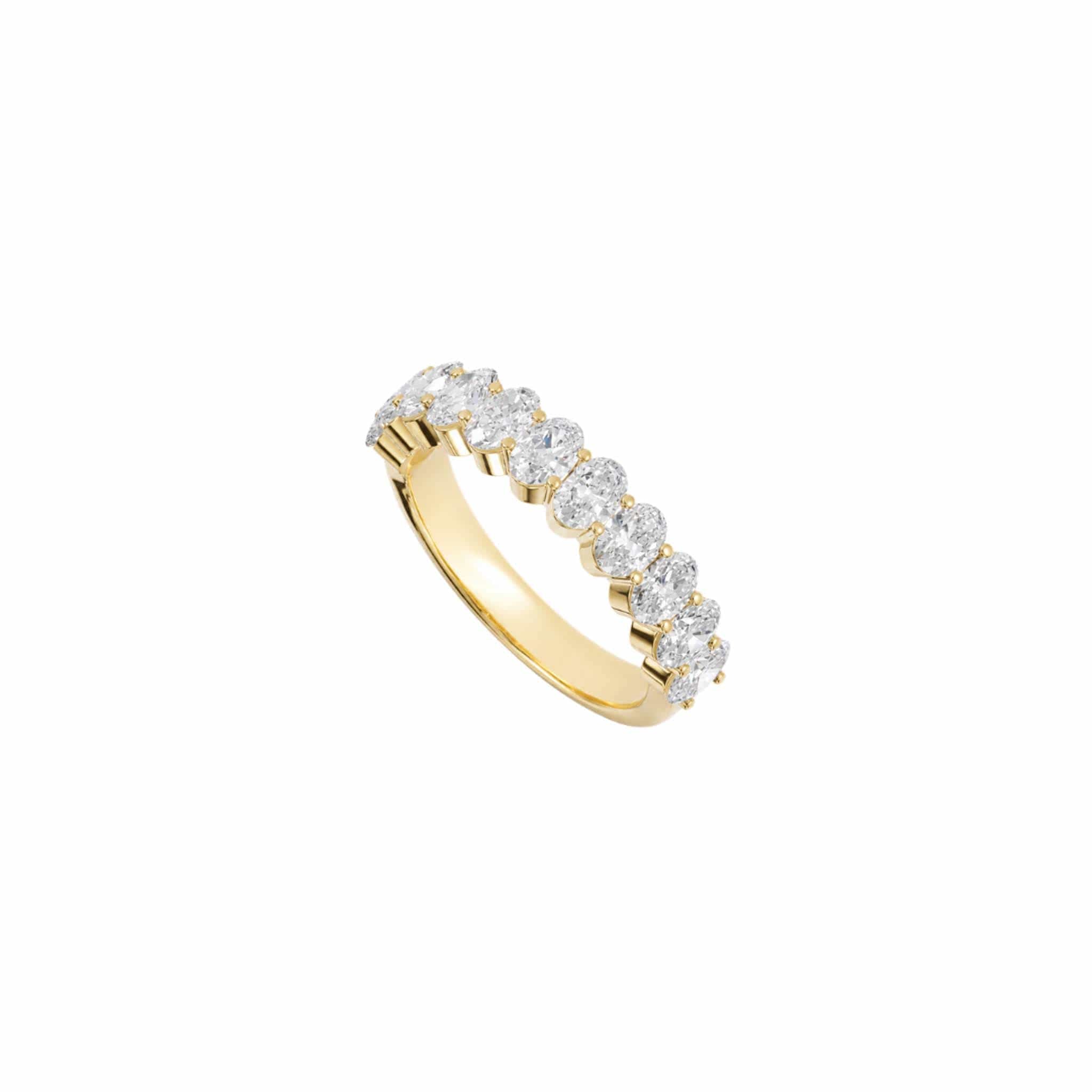 EFStudios Oval Diamond Half Eternity Band