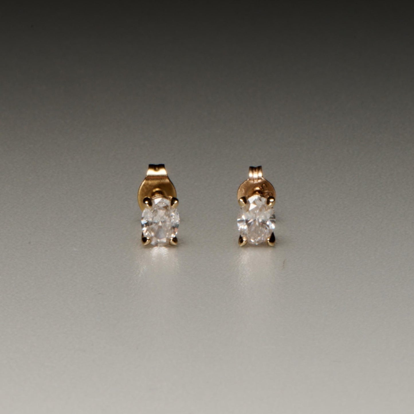 EFStudios Oval Diamond Stud Earrings