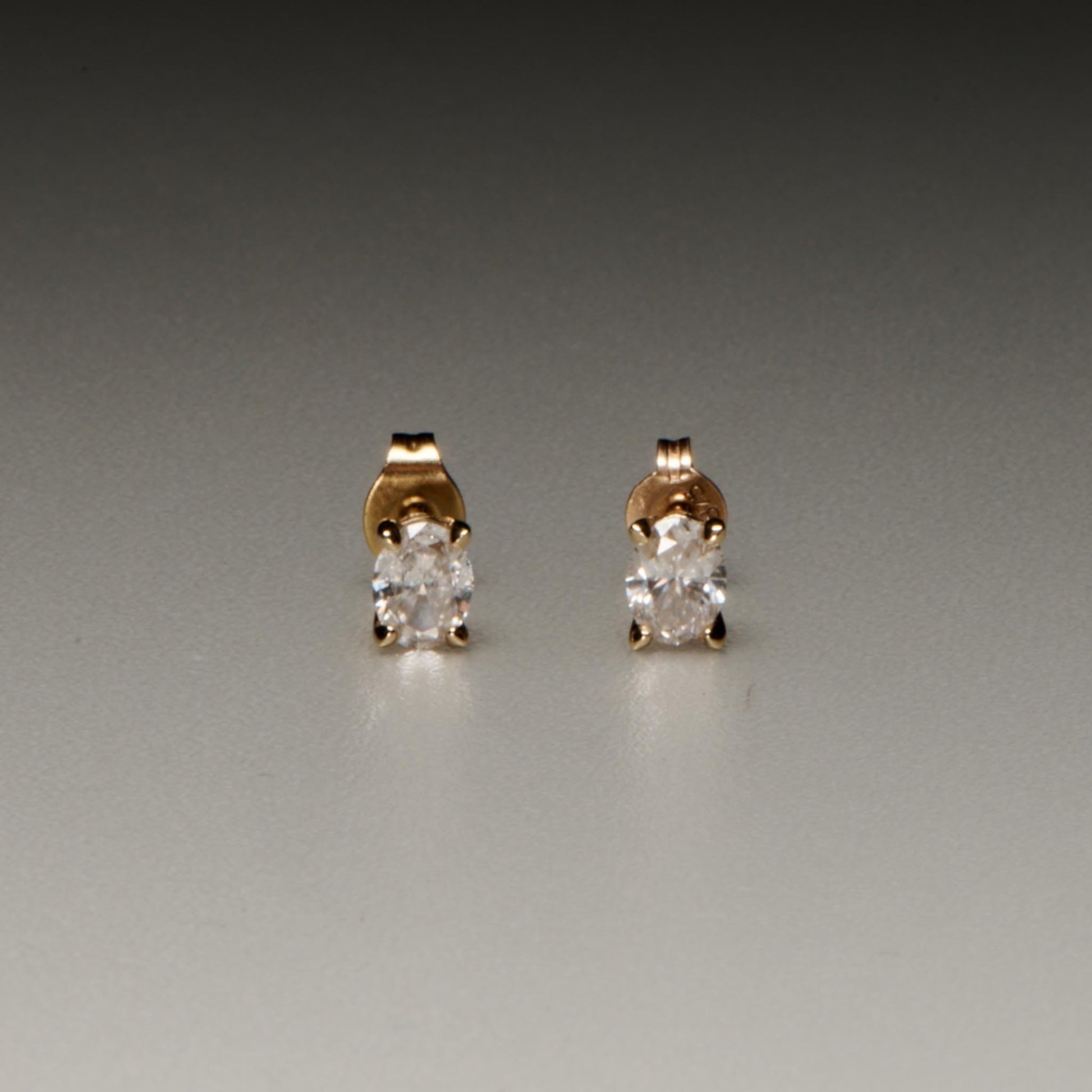 EFStudios Oval Diamond Stud Earrings