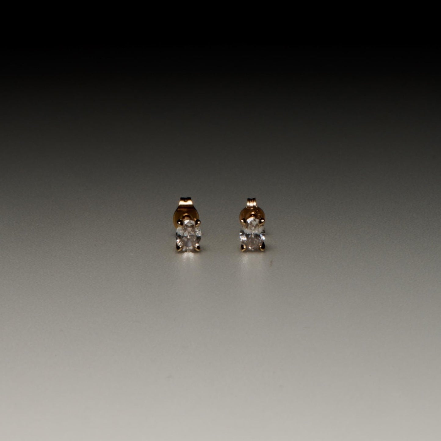 EFStudios Oval Diamond Stud Earrings