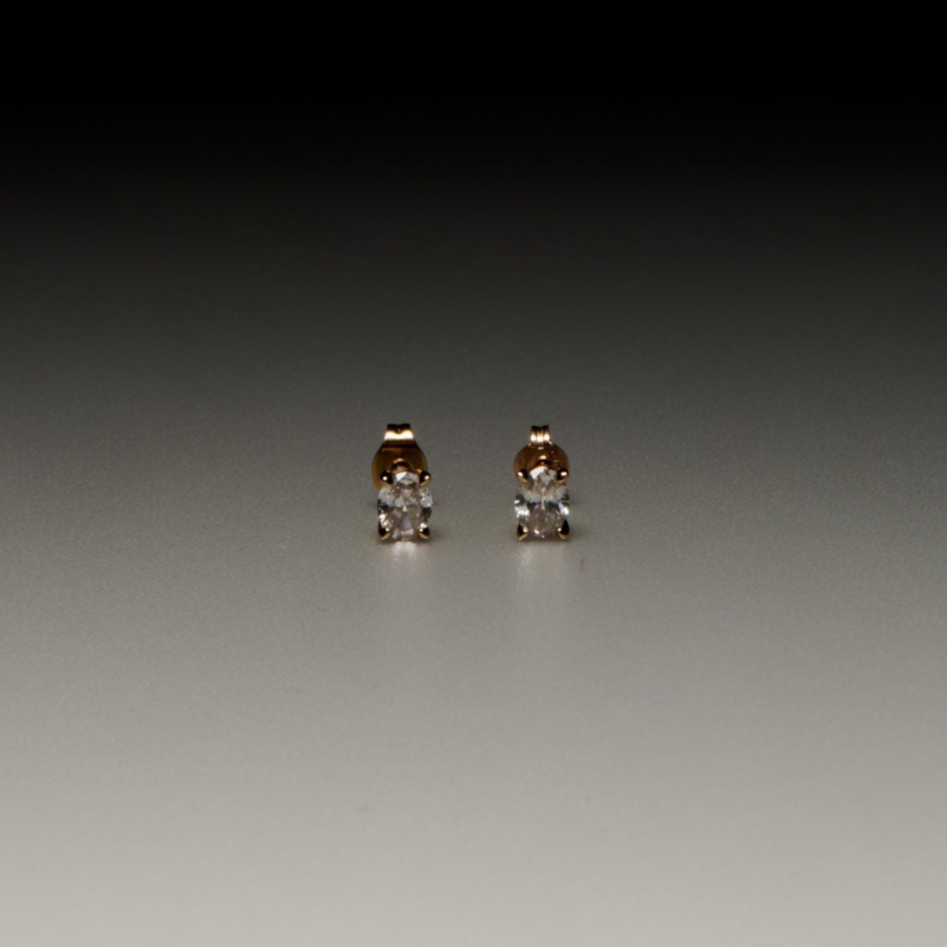 EFStudios Oval Diamond Stud Earrings