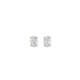 EFStudios Oval Diamond Stud Earrings