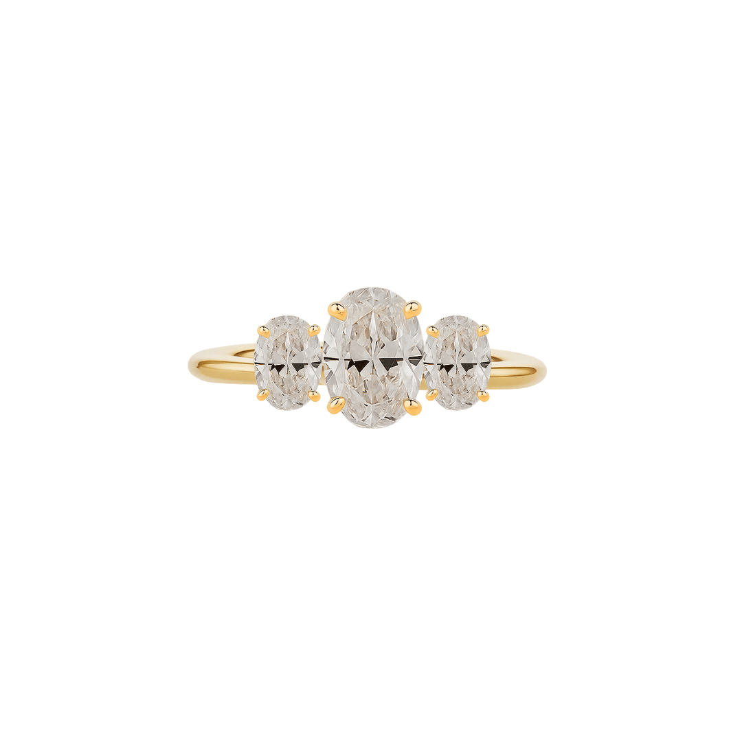 EFStudios Oval Trilogy Diamond Engagement Ring