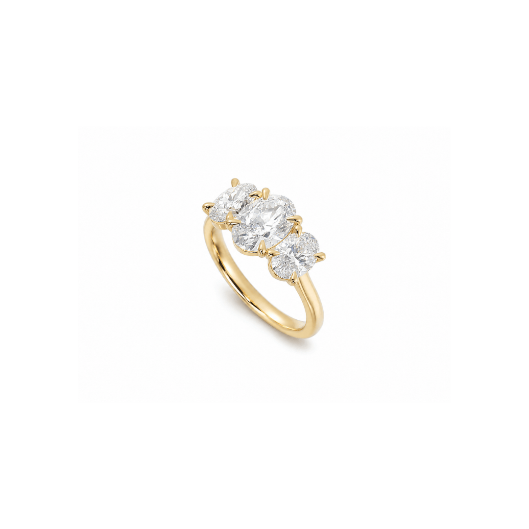 EFStudios Oval Trilogy Diamond Engagement Ring