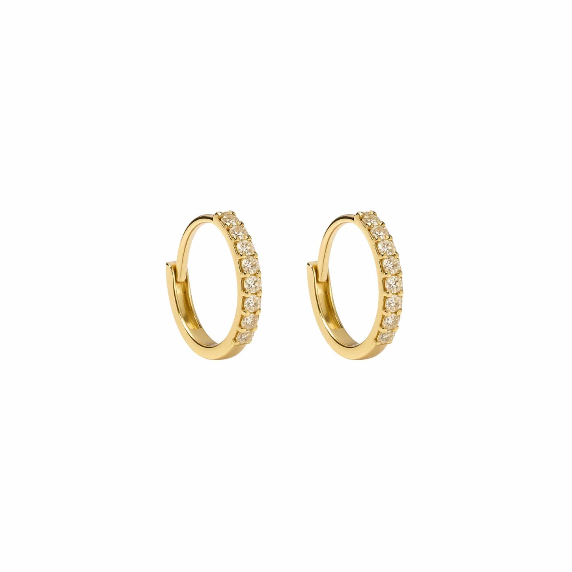 EFStudios Pave' Diamond Huggie Earring