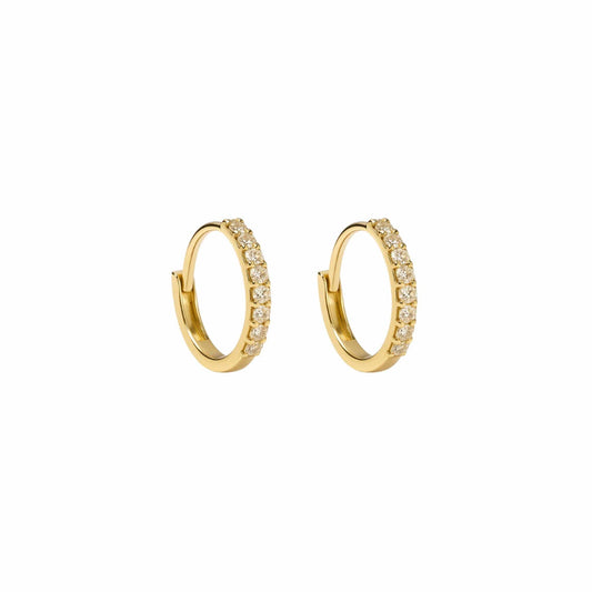 EFStudios Pave' Diamond Huggie Earring