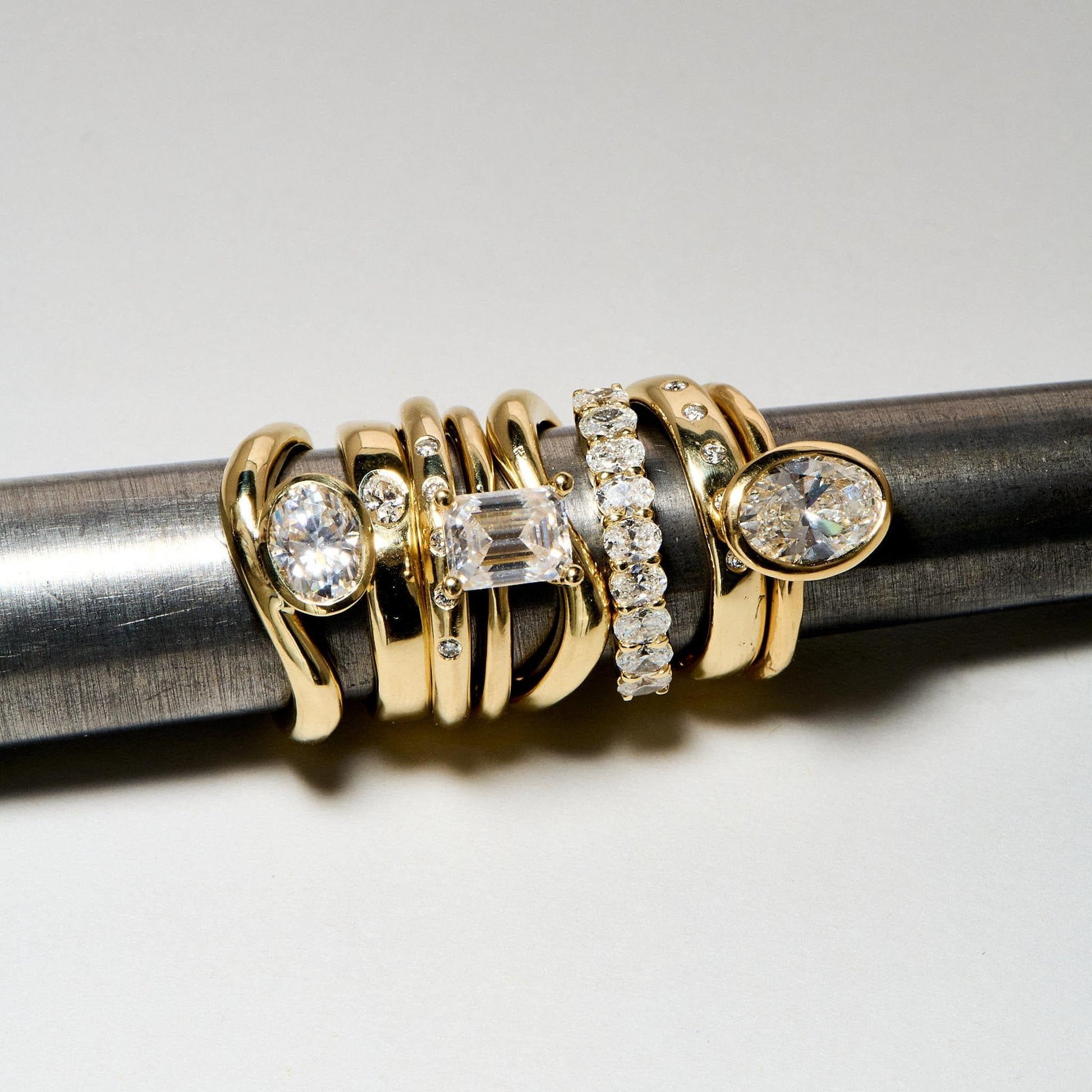 EFStudios ring Organic Diamond Flat Band