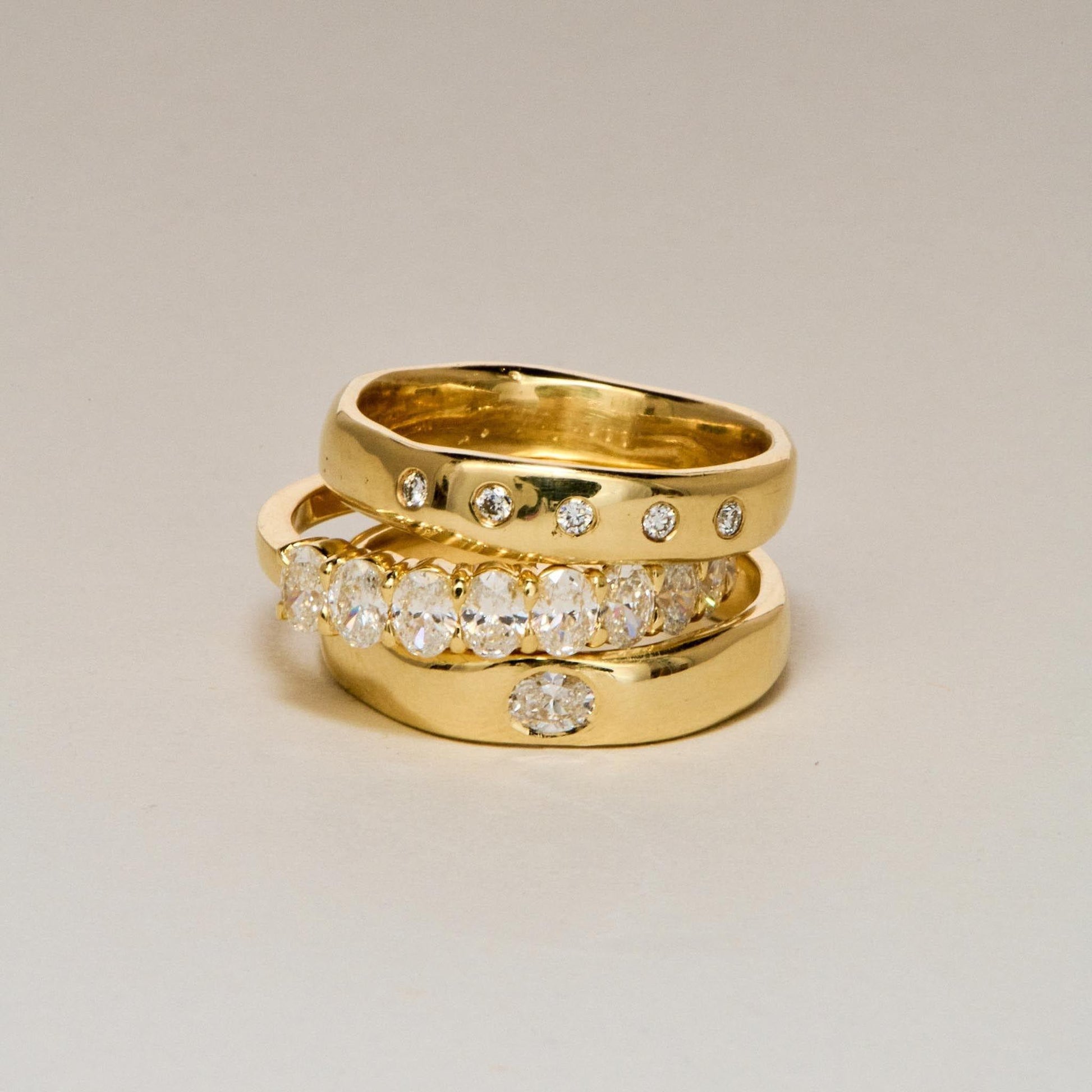 EFStudios ring Organic Diamond Flat Band