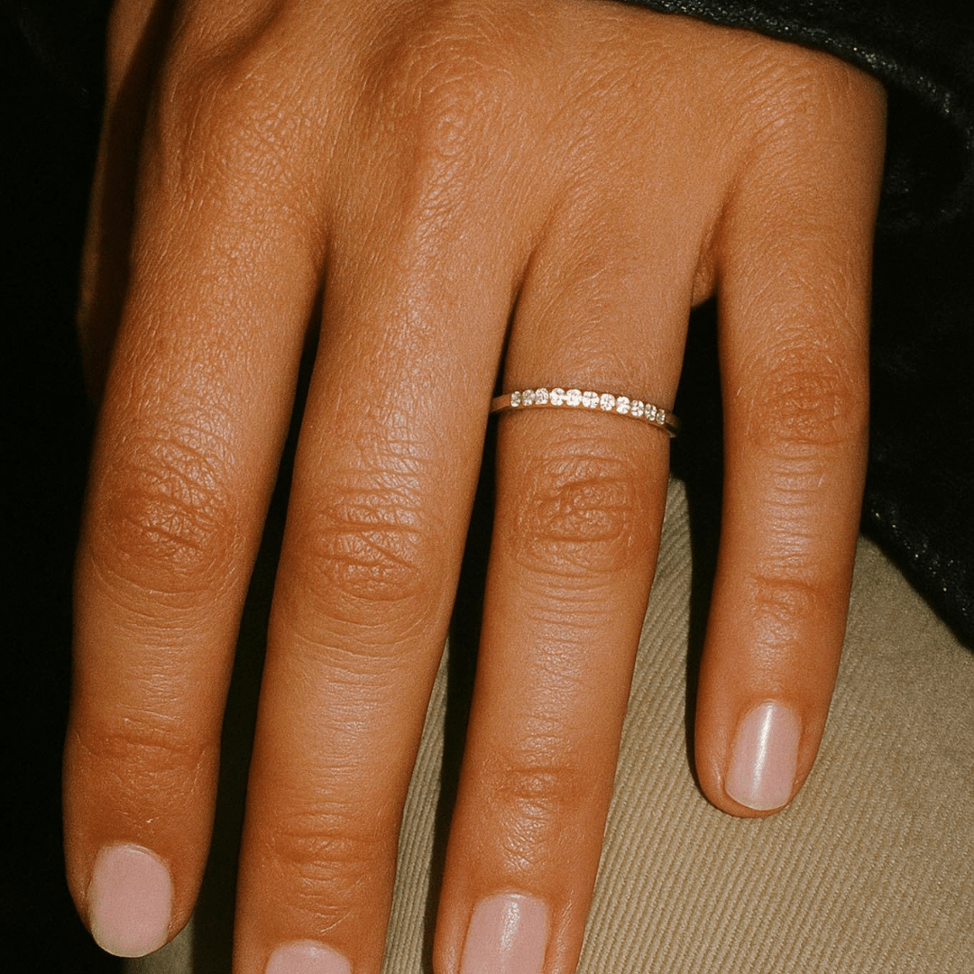 EFStudios ring Petite Pave' Diamond Band