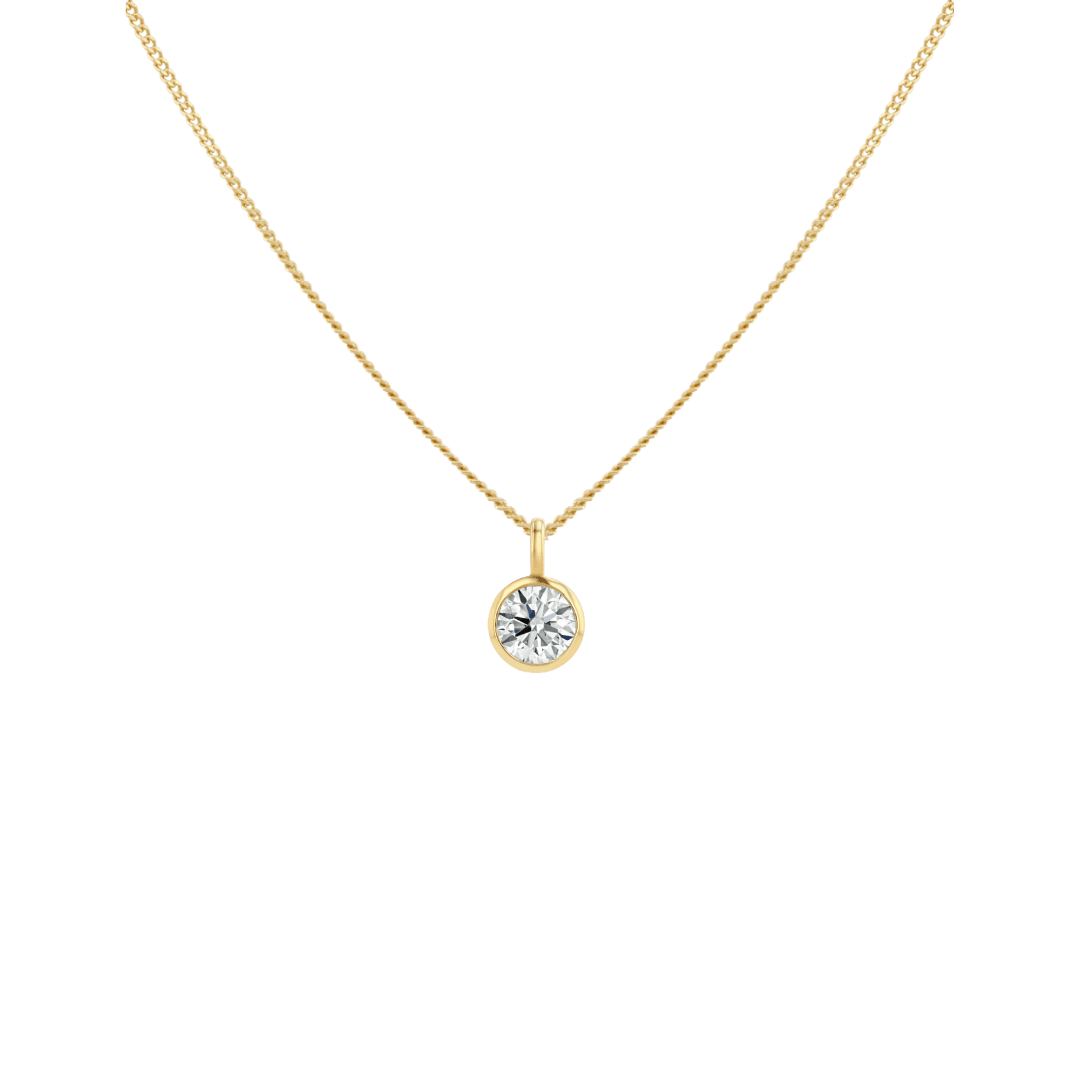 EFStudios Round Diamond Bezel Pendant