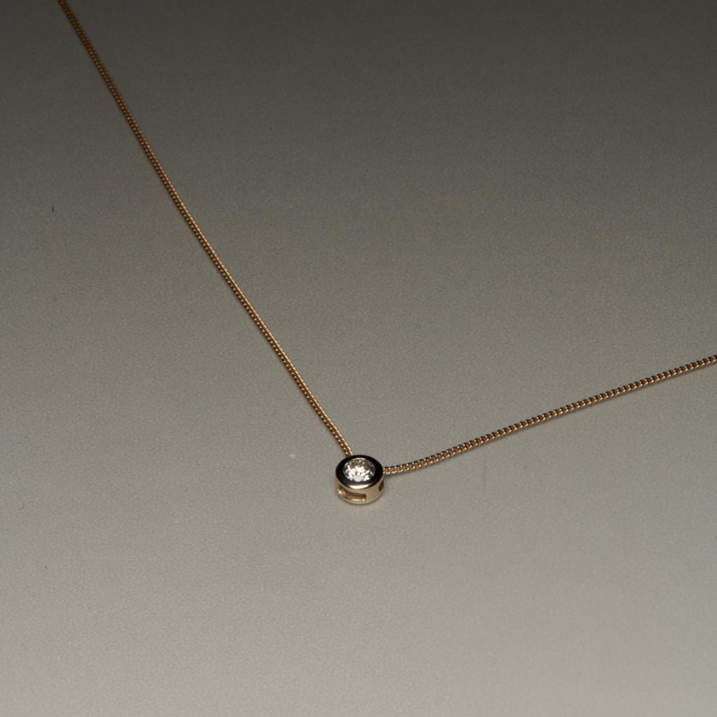 EFStudios Round Diamond Bezel Slider Pendant