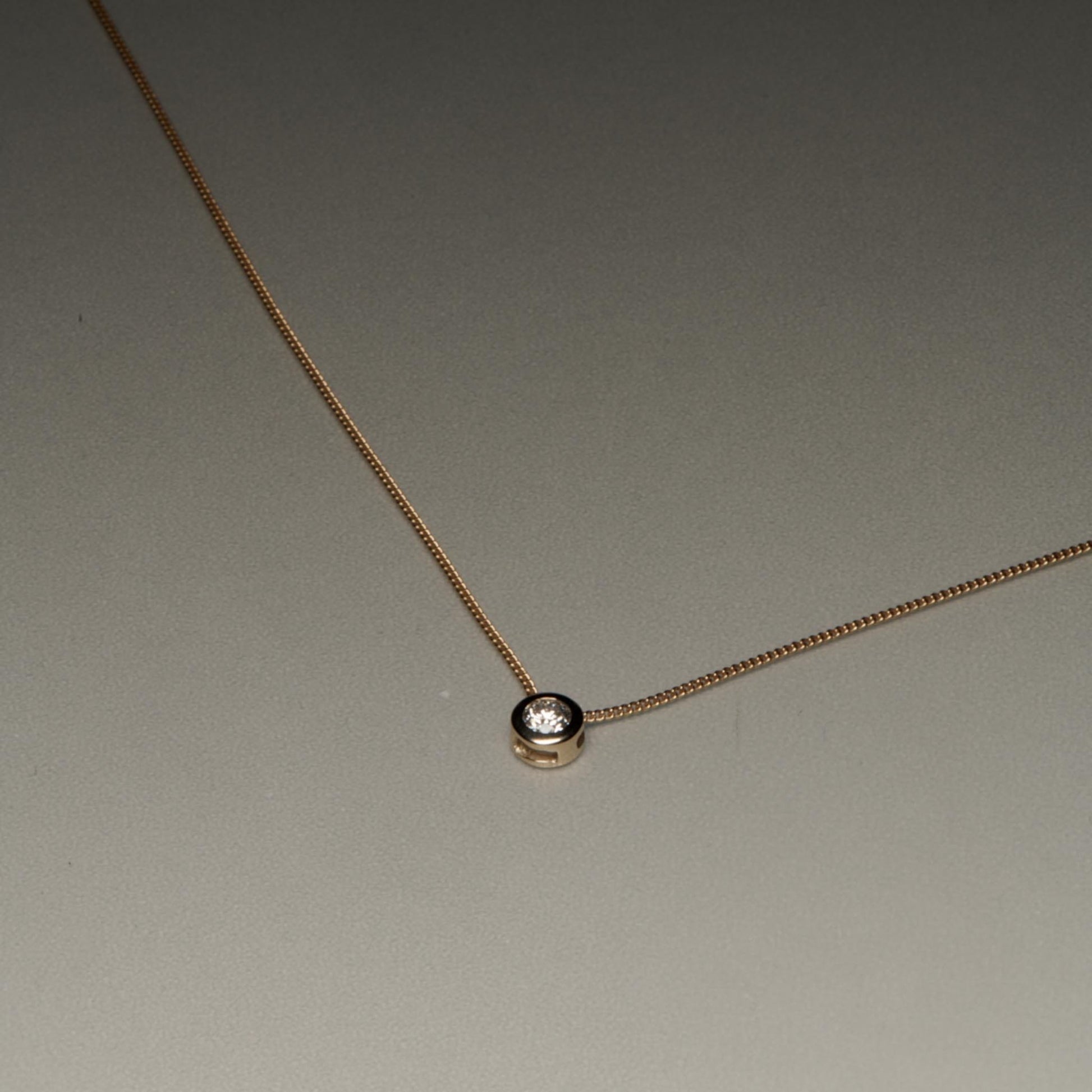 EFStudios Round Diamond Bezel Slider Pendant