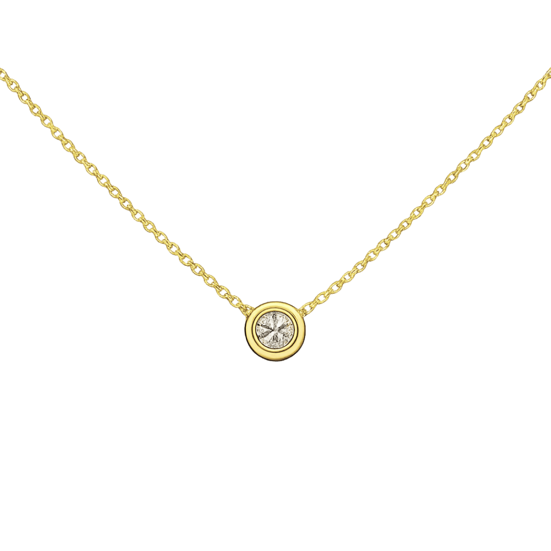 EFStudios Round Diamond Bezel Slider Pendant