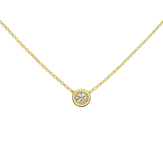 EFStudios Round Diamond Bezel Slider Pendant
