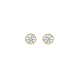 EFStudios Round Diamond Bezel Stud Earrings