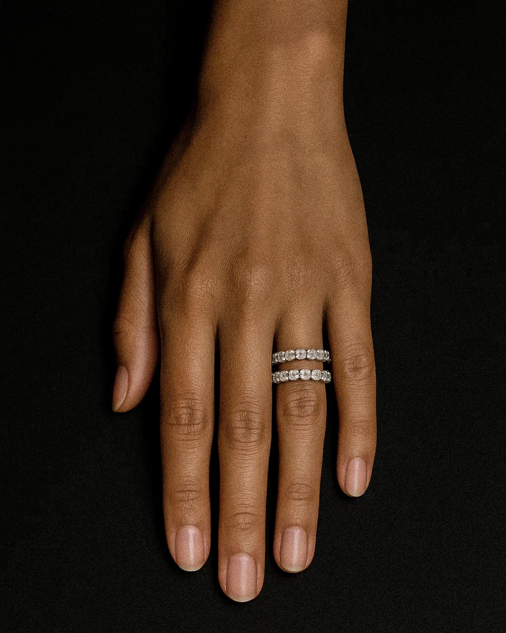 EFStudios Round Diamond Half Eternity Band | Gold & Lab Grown Diamonds